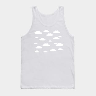 cool gray simple cloud pattern Tank Top